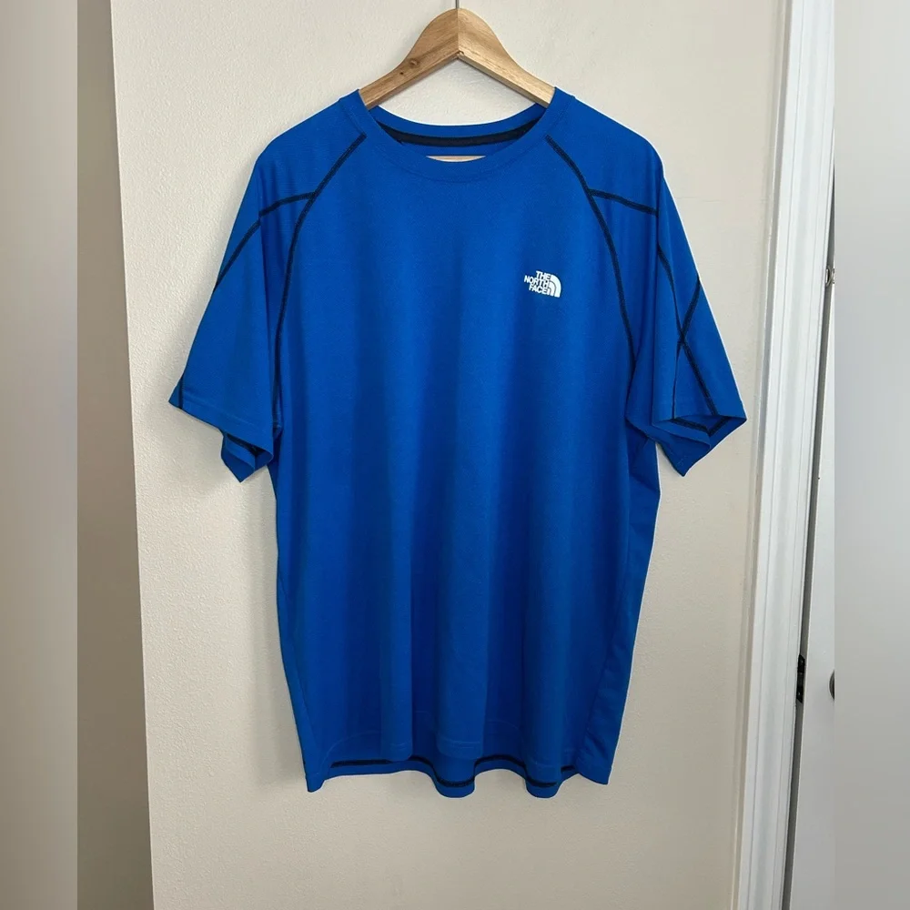 The North Face Flash Dry Athletic Crew T-Shirt Blue Voltage Size XL